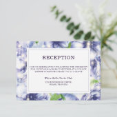 Floral Anemone Paars Weddenschap Kaart (Staand voorkant)