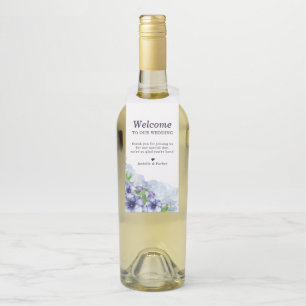 Floral Anemone Paars Weddenschap Welkom Flessenhanger