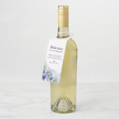 Floral Anemone Paars Weddenschap Welkom Flessenhanger (Schuin)