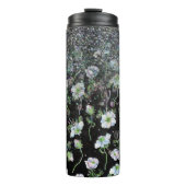 *~* Floral Anemone Silver Glitter Girly Thermosbeker (Voorkant)