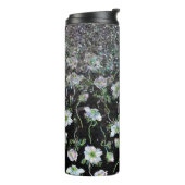 *~* Floral Anemone Silver Glitter Girly Thermosbeker (Gedraaid links)