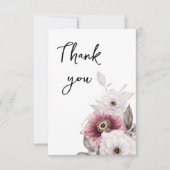 Floral Anemones Baby Shower Bedankkaart (Voorkant)