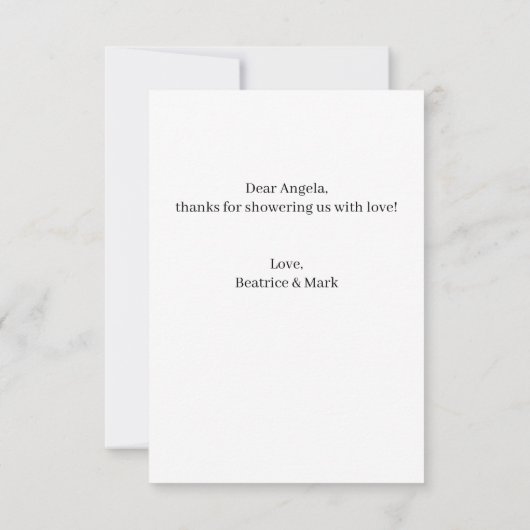 Floral Anemones Baby Shower Bedankkaart (Achterkant)