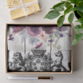 Floral Angus Koeien in Frankrijk Tissuepapier (Geschenk)