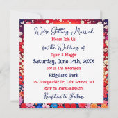 Floral anime thema bruiloft kaart (Achterkant)