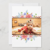 Floral Annaprashan Kaart (Achterkant)