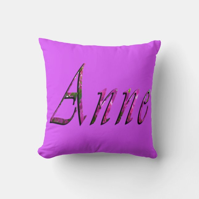 Floral Anne Name Logo, Kussen (Voorkant)