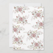 Floral Antiek Waterverf Bridal Shower Kaart (Achterkant)