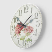 Floral  | Antiek Waterverf Grote Klok (Hoek)