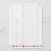 Floral Antler Boho Rustic White Wood Vrijgezellenf Kaart (Achterkant)