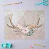 Floral Antler Decoupage Tissue Paper Tissuepapier (Craft)