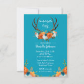Floral Antlers Bachelorette Aankondiging (Voorkant)