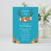 Floral Antlers Bachelorette Aankondiging (Staand voorkant)