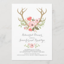 Floral Antlers Boho Rehearsal Dinner