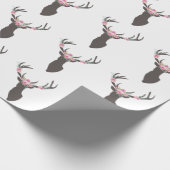 Floral Antlers Deer Cadeaupapier (Hoek)