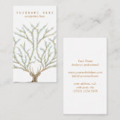 Floral antlers deer head woods god illustration visitekaartje (Voorkant / Achterkant)