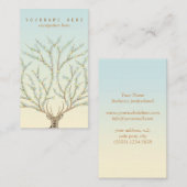 Floral antlers deer head woods god illustration visitekaartje (Voorkant / Achterkant)