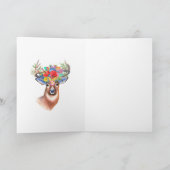 FLORAL ANTLERS - LEGE ALL-OCCASION KAART (Binnen)