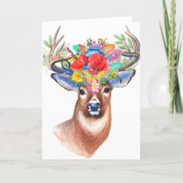 FLORAL ANTLERS - LEGE ALL-OCCASION KAART