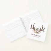Floral Antlers Onze Bucket List Keepslag Journal Notitieboek (Binnen)