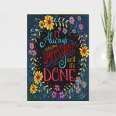  Floral Anything is mogelijk inspirerend citaat Kaart (Voorkant)