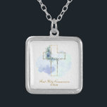 *~* Floral AP35 Christelijke bevestiging van de Ge Zilver Vergulden Ketting<br><div class="desc">(( zoekid AP35 voor vergelijkbare design )) EENVOUDIG MINIMAAL design. BLAUW bloemboeket op kruisstukjes / kruisstukhartig VORM De achtergrond is WHITE. De tekstdoopvont is fancy, elegant en verfijnd kalligrafiekmanuscript. Het ontwerp is zeer EENVOUDIG en MINIMAAL. Religieuze katholieke Christelijke gezegende kruisvormingen met een BLUE FLOWER Wreater voor een meisje of jongen...</div>