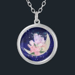 *~* Floral AP40 Moon Crystals Mystic OMBRE Glitter Zilver Vergulden Ketting<br><div class="desc">(zoek AP40 voor gelijkaardige producten) KETTING - Luna Celestial Deep Navy Blue background with Silver Stars. * Energetisch verbeterde Magische Lunar Luna Crystals Celestial Cosmic Boho Rainbow Unicorns kleuren HOLO OMBRE met sparkle STARS glitter NAVY BLUE night sky background. Deze mystieke creatie is een zacht kalmerend Psychisch Middelgrote Massage Yoga...</div>