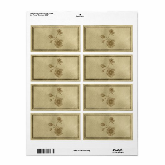 Floral Apothecary Label (Full Sheet)