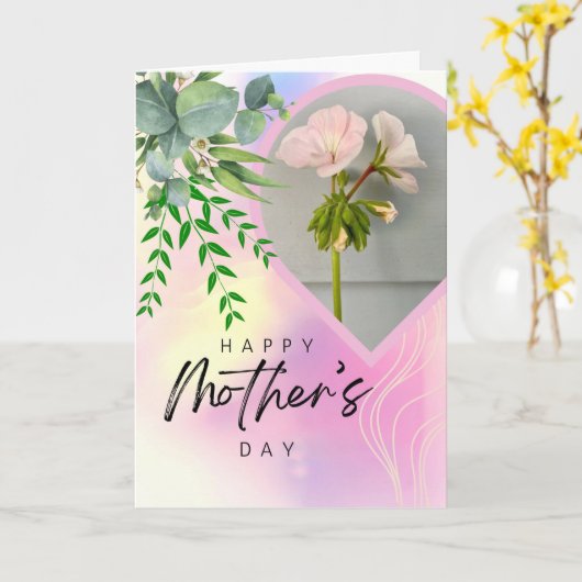 Floral Apple Blossom Geranium Kaart (Gele Bloem)