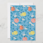Floral Apple Blue Teacher Retirement Kaart (Achterkant)
