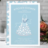 Floral Apron Bridal Kitchen Shower Kaart