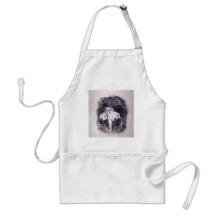 Floral Apron: "Paarse kone Flower" Standaard Schort