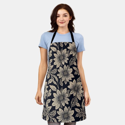 Floral Apron Schort (Gedragen)