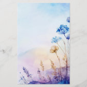 Floral aquarel briefpapier (Voorkant)