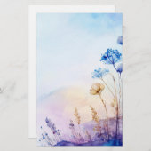 Floral aquarel briefpapier (Voorkant / Achterkant)