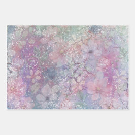 , Floral aquarel inpakpapier blad