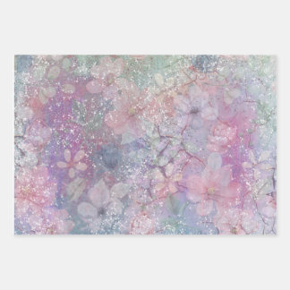 , Floral aquarel inpakpapier blad