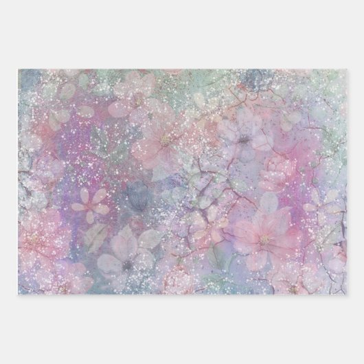 , Floral aquarel inpakpapier blad Vel (Voorkant 2)