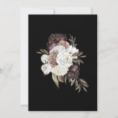 *~* Floral AR15 WEDDING MAROON Roos RSVP + Kaart (Achterkant)