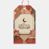 Floral Arab Ramadan Mubarak Cadeaulabel (Voorkant)