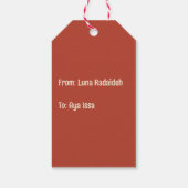 Floral Arab Ramadan Mubarak Cadeaulabel (Achterkant)