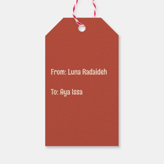 Floral Arab Ramadan Mubarak Cadeaulabel (Achterkant)