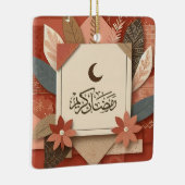 Floral Arab Ramadan Mubarak Keramisch Ornament (Rechts)