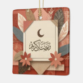 Floral Arab Ramadan Mubarak Keramisch Ornament (Links)