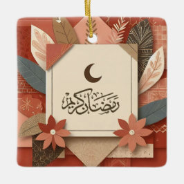 Floral Arab Ramadan Mubarak Keramisch Ornament