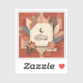 Floral Arab Ramadan Mubarak Sticker (Vel)