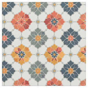 Floral Arabesque Tegel Pattern Stof