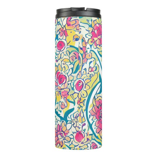 Floral Arabic Pattern Thermosbeker (Achterkant)