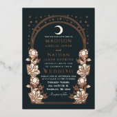 Floral Arch Art Nouveau Huwelijksuitnodiging Folie Uitnodiging (Voorkant)