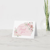 Floral Arch Baby in Bloom Baby shower Bedankkaart (Voorkant)